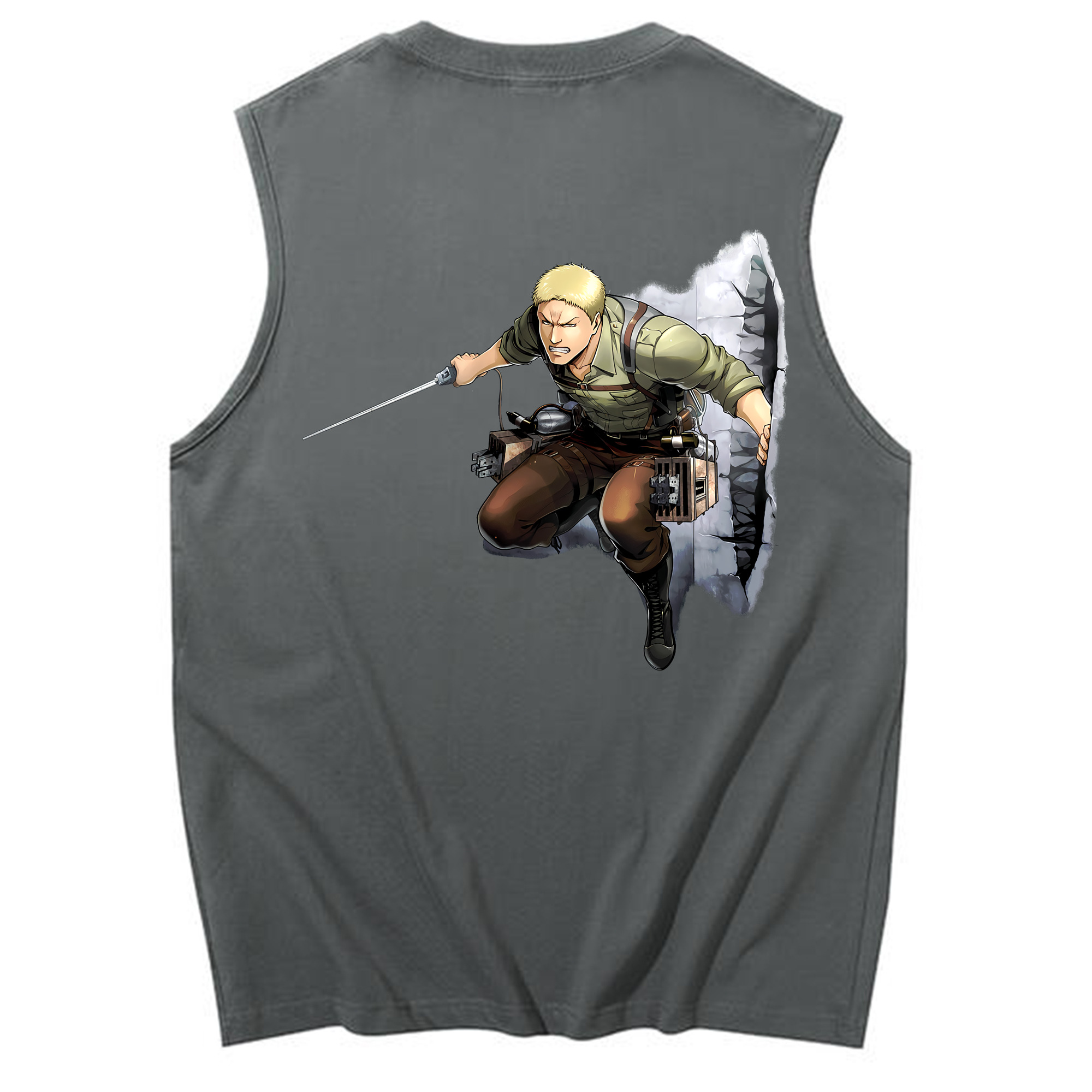 （画像用） 進撃の巨人 ライナー・ブラウン Attack on Titan Reiner Braun コットン100％タンクトップ（背面プリント）